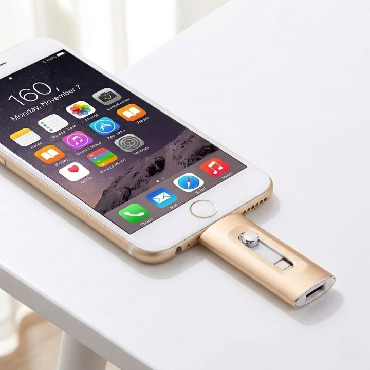 3-in-1 USB Flash Drive – Compatible with iPhone Android & PC Storage 0