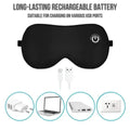 Adjustable Heated Eye Mask with Cordless Design, USB Rechargeable, Three Heat Levels for Eye Strain Relief and Relaxation