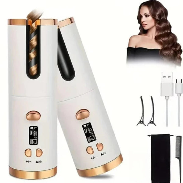 Automatic Hair Curler | Cordless Rechargeable Curling Iron 1