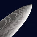Chef's Knife 20 cm - 67-Layer Damascus Steel Blade with Ergonomic Dark Resin-Wood Handle - Best Kitchen Knife for Precision Cutting
