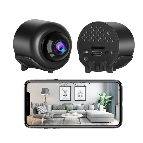 Compact Mini Wireless Security Camera with 1080P HD Video | Night Vision Indoor Solution for Peace of Mind 1