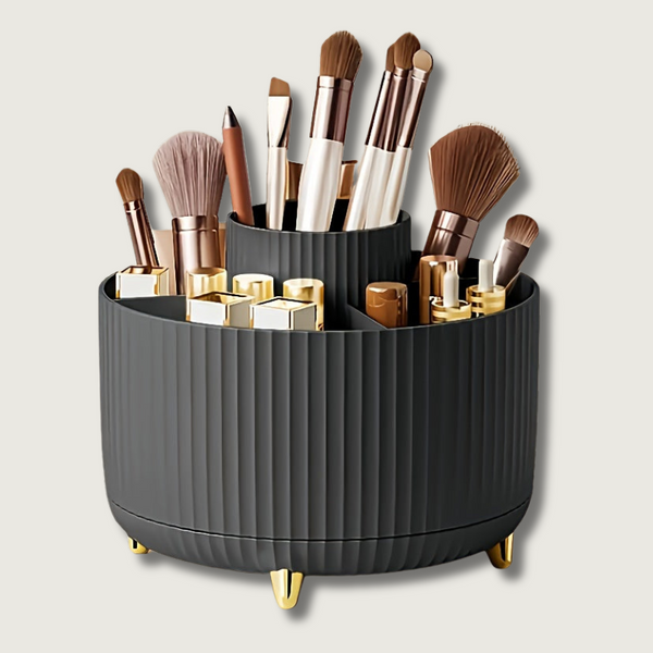 VanityVault 360° Rotating Cosmetic Organizer — 5 Sections