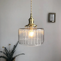 Elegant Hanging Lamp | Glass Pendant Light with Brass Fixture | Adjustable Height for Cozy Kitchen Ambiance 11
