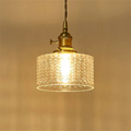 Elegant Hanging Lamp | Glass Pendant Light with Brass Fixture | Adjustable Height for Cozy Kitchen Ambiance 12