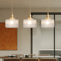 Elegant Hanging Lamp | Glass Pendant Light with Brass Fixture | Adjustable Height for Cozy Kitchen Ambiance 14