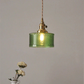 Elegant Hanging Lamp | Glass Pendant Light with Brass Fixture | Adjustable Height for Cozy Kitchen Ambiance 15