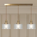 Elegant Hanging Lamp | Glass Pendant Light with Brass Fixture | Adjustable Height for Cozy Kitchen Ambiance 16