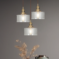 Elegant Hanging Lamp | Glass Pendant Light with Brass Fixture | Adjustable Height for Cozy Kitchen Ambiance 17