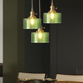 Elegant Hanging Lamp | Glass Pendant Light with Brass Fixture | Adjustable Height for Cozy Kitchen Ambiance 18