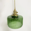 Elegant Hanging Lamp | Glass Pendant Light with Brass Fixture | Adjustable Height for Cozy Kitchen Ambiance 5