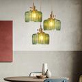 Elegant Hanging Lamp | Glass Pendant Light with Brass Fixture | Adjustable Height for Cozy Kitchen Ambiance 6
