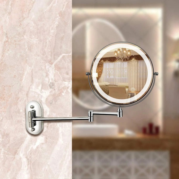 Elegant LED Vanity Mirror with Adjustable Lighting & Magnification for Flawless Makeup Application 1