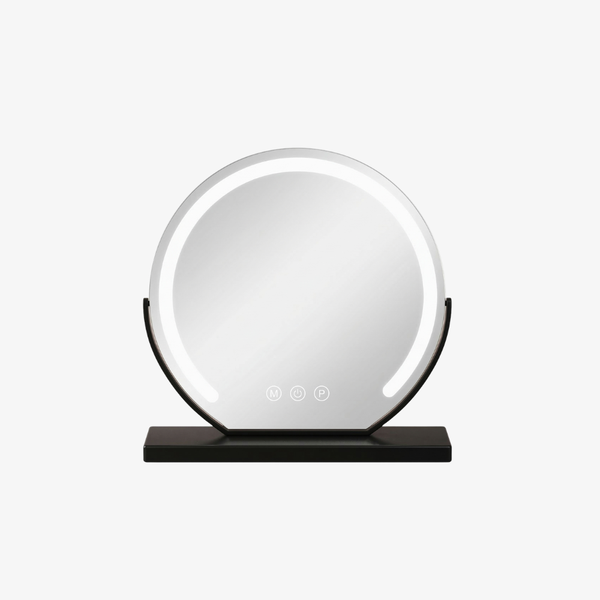 Elegant Touch Lighted Makeup Mirror with 360° Rotation & Adjustable Brightness | Modern Vanity Essential for Flawless Grooming 1