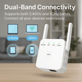 HomeReach Dual-Band WiFi Range Extender — Signal Booster