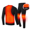 Men's Electric Heated Thermal Underwear Set with USB Power and Flatlock Seams – Soft Knit Thermal Wear for Cold Weather