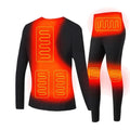 Men's Electric Heated Thermal Underwear Set with USB Power and Flatlock Seams – Soft Knit Thermal Wear for Cold Weather