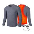 Men's Electric Heated Thermal Underwear Set with USB Power and Flatlock Seams – Soft Knit Thermal Wear for Cold Weather