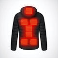 Men's Heated Puffer Jacket with Adjustable Temperature Control and Built-In Hood – Lightweight Synthetic Insulation Winter Coat