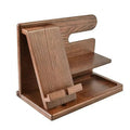 Wood Desk Organizer with Phone Stand & Charging Slot