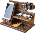 Wood Desk Organizer with Phone Stand & Charging Slot