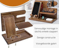 Wood Desk Organizer with Phone Stand & Charging Slot