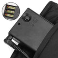 Rechargeable Heated Gloves with Touchscreen Fingertips and Waterproof Shell for Skiing and Motorcycling – Black