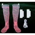 Rechargeable Heated Knee-High Socks with Thermal Knit and Battery Indicator for Winter Outdoor Activities