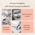 Self-Compression Storage Bags | Durable Organizer with Built-In Zipper | Space-Saving Solution for Clothes and Bedding 5