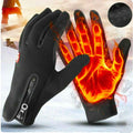 Thermal Windproof Winter Gloves with Touchscreen Compatibility and Non-Slip Silicone Palm for Outdoor Use