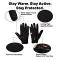 Thermal Windproof Winter Gloves with Touchscreen Compatibility and Non-Slip Silicone Palm for Outdoor Use