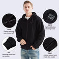 USB-Powered Heated Hoodie with Smart Temperature Control, Full-Zip Design, Adjustable Hood, Unisex Sweatshirt for Cold Weather