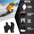 Waterproof Winter Gloves with Touchscreen and Fleece Lining for Warmth and Grip