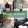Winter Cycling Gloves Waterproof with Touchscreen Fingertips and Fleece Lining for Cold Weather