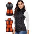 Women's Heated Gilet with 9 Heating Zones, Adjustable Heat Levels, Lightweight Body Warmer for Outdoor Activities