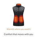 Women's Heated Gilet with 9 Heating Zones, Adjustable Heat Levels, Lightweight Body Warmer for Outdoor Activities