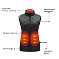 Women's Heated Gilet with 9 Heating Zones, Adjustable Heat Levels, Lightweight Body Warmer for Outdoor Activities